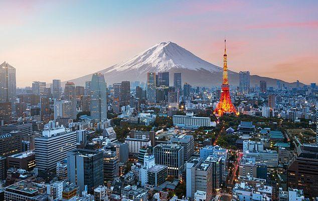 Gareth Rubin tries Japan Airlines' new clothes rental scheme. He pays a 'very reasonable' £34 to hire a holiday wardrobe for his 10-day trip to Japan, which begins in Tokyo (pictured)